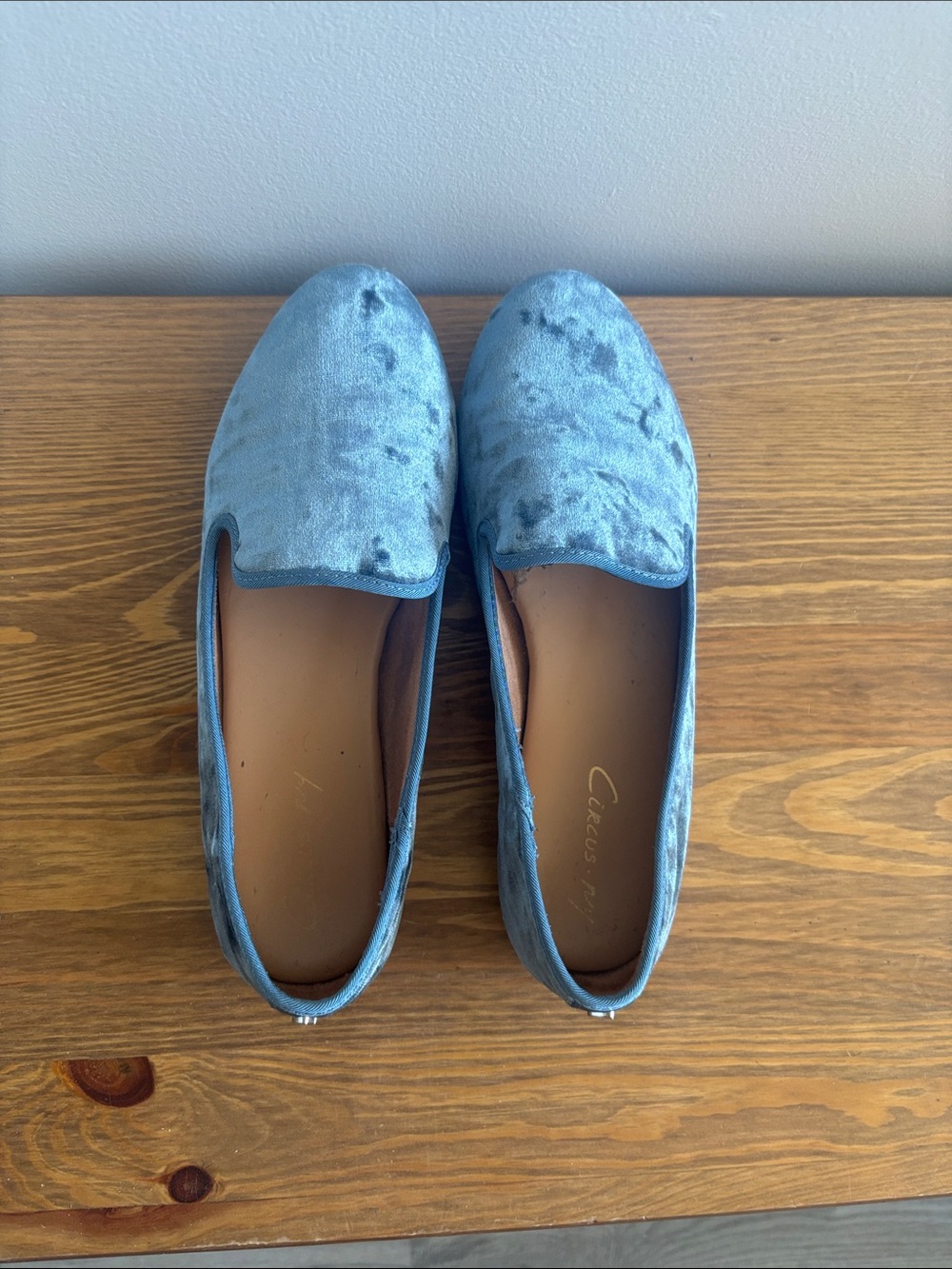 Circus by Sam Edelman Blue Velvet Slip-On Loafers